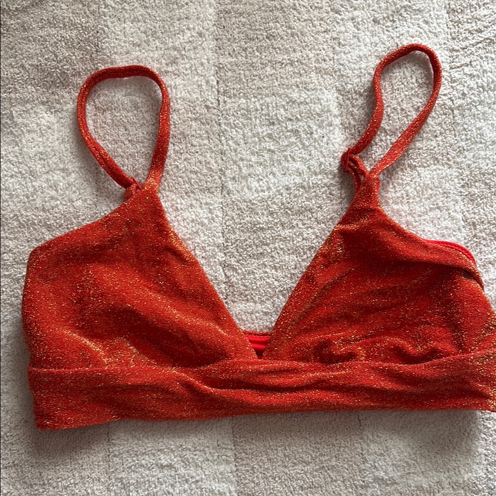 Sparkling Red Bralette swim top